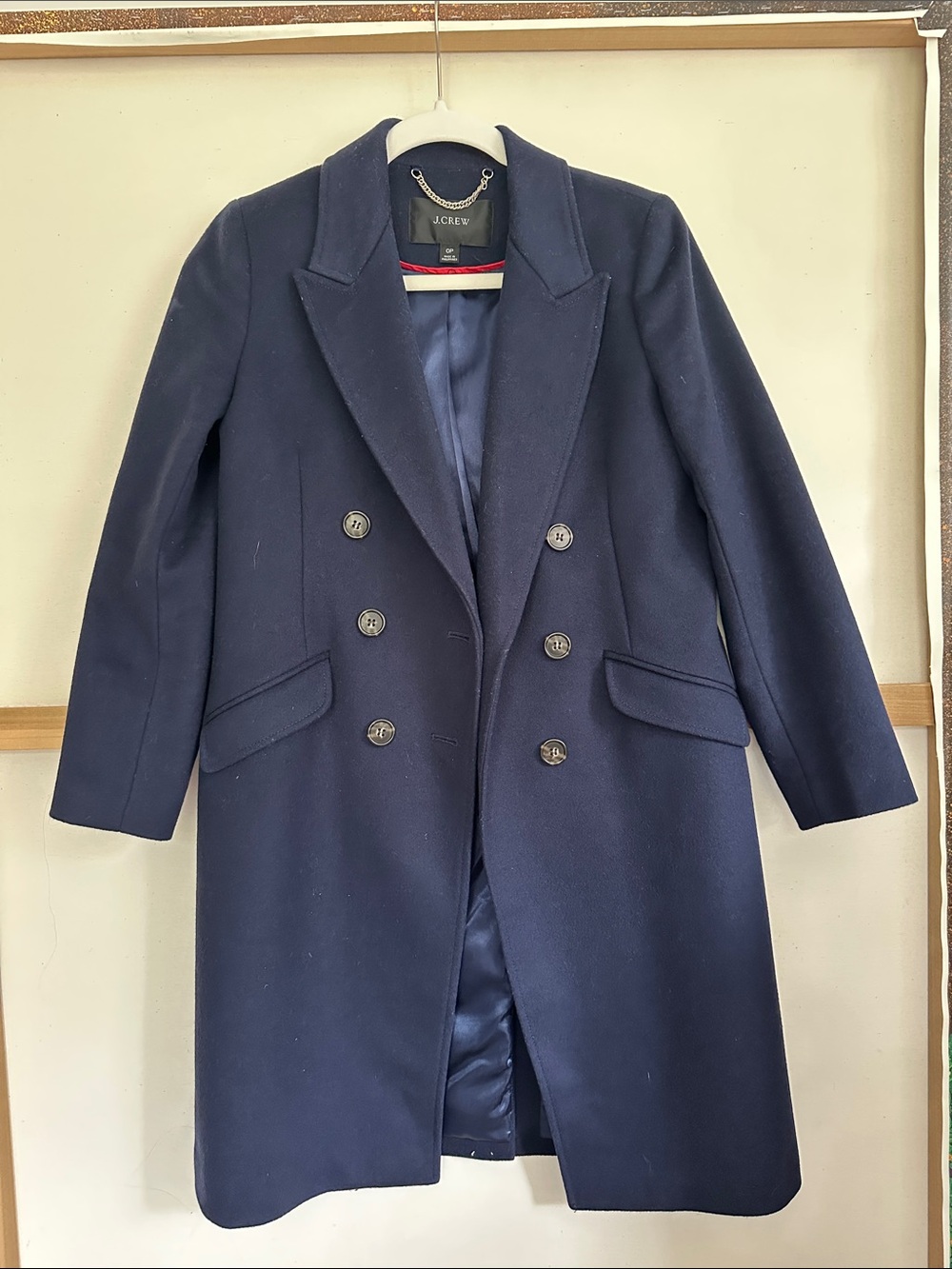 J. Crew Navy Double-Breasted Wool Pea Coat